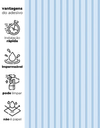 Papel de Parede Adesivo Madeira Ripada Azul Bebê