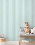 Papel de Parede Madeira Ripada Verde Menta