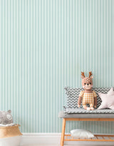 Papel de Parede Madeira Ripada Verde Menta