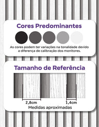 KIT DE 7 ROLOS - 1,00m x 50cm - Papel de Parede Madeira Ripada Fina Vanilla