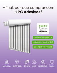 KIT DE 7 ROLOS - 1,00m x 50cm - Papel de Parede Madeira Ripada Fina Vanilla