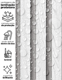 KIT DE 7 ROLOS - 1,00m x 50cm - Papel de Parede Madeira Ripada Fina Vanilla