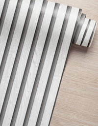 KIT DE 7 ROLOS - 1,00m x 50cm - Papel de Parede Madeira Ripada Fina Vanilla