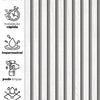 KIT DE 7 ROLOS - 1,00m x 50cm - Papel de Parede Madeira Ripada Fina Vanilla