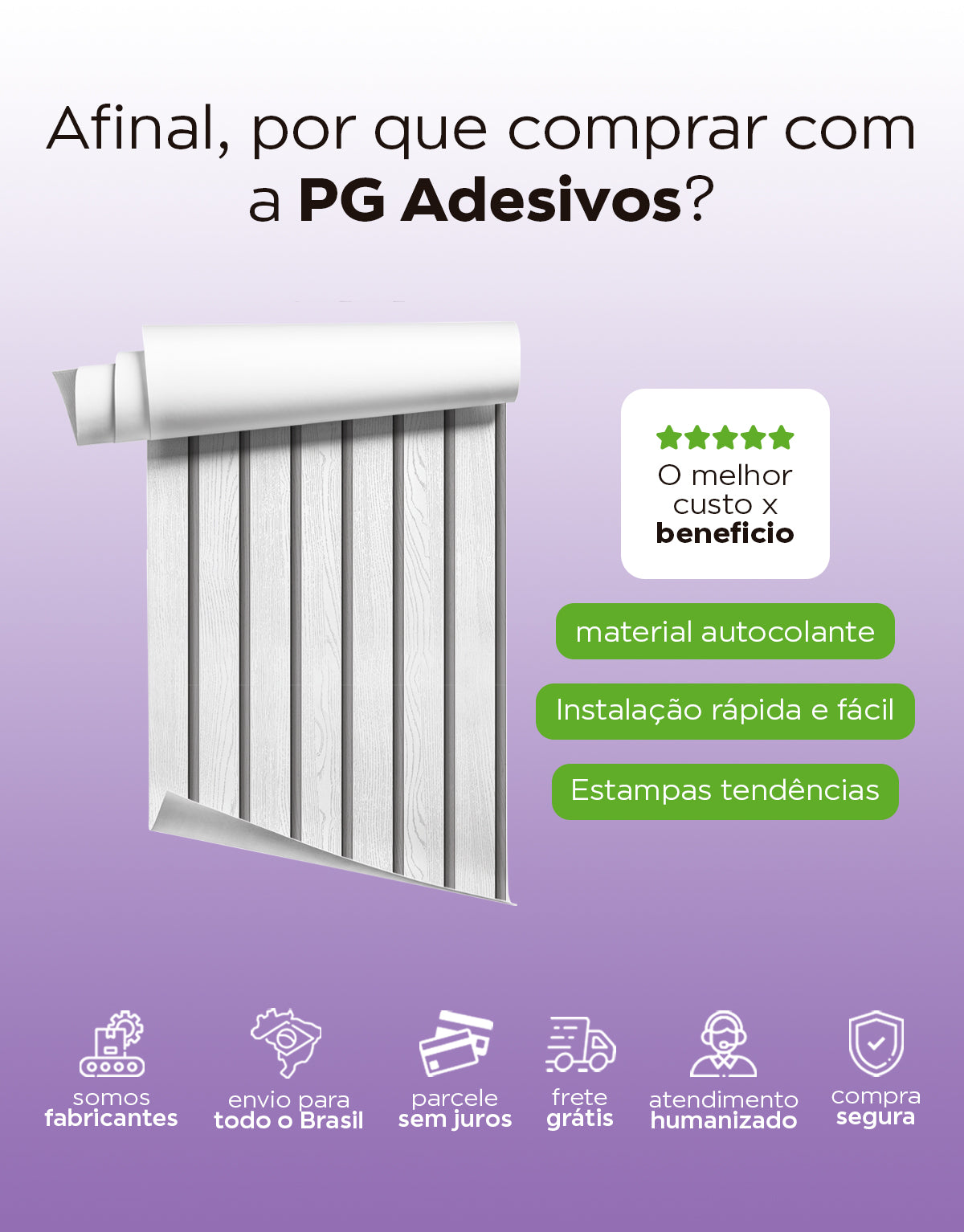 Papel de Parede Madeira Ripada Larga Vanilla