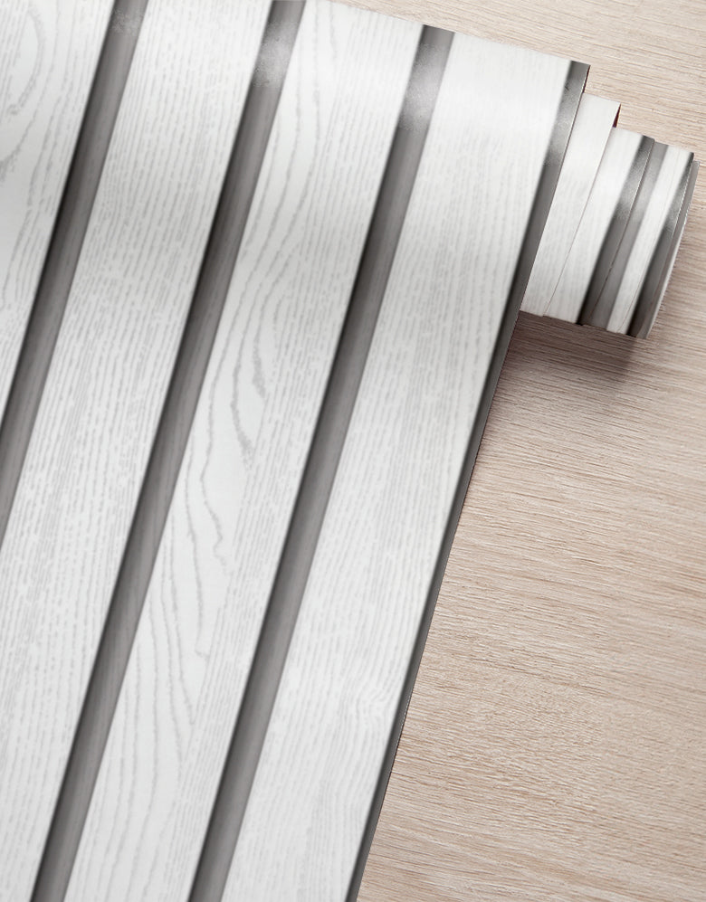 Papel de Parede Madeira Ripada Larga Vanilla