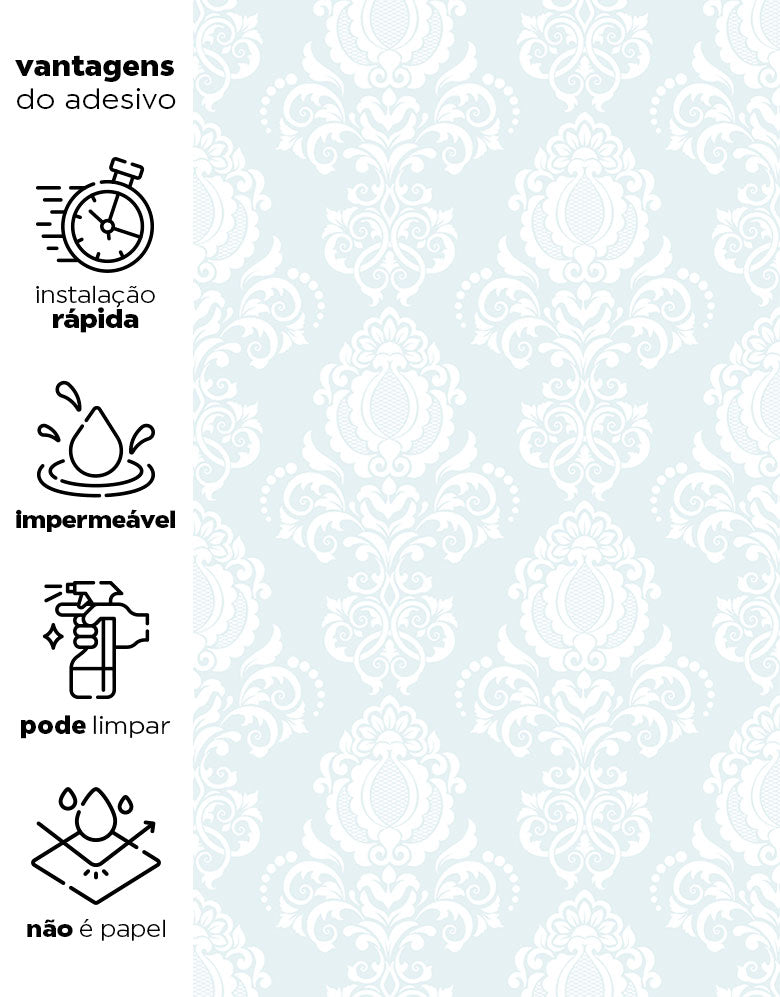 Papel de Parede Adesivo Bliss Acqua