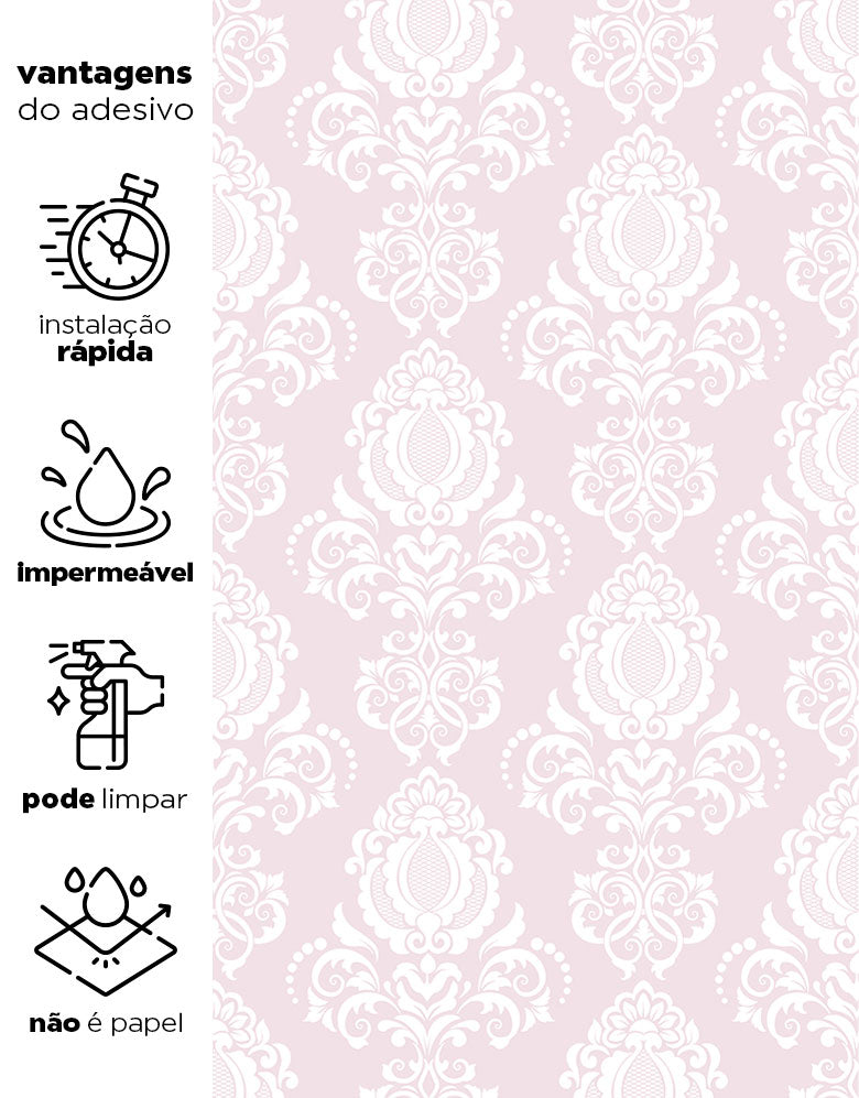 Papel de Parede Adesivo Bliss Rosa
