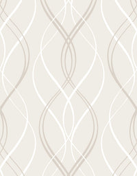 Papel de Parede Adesivo Fine Lines Bege
