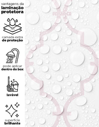 KIT DE 3 ROLOS - 3,00m x 50cm - Papel de Parede Adesivo Aurora Rosa