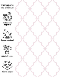 KIT DE 2 ROLOS - 3,00m x 50cm - Papel de Parede Adesivo Aurora Rosa