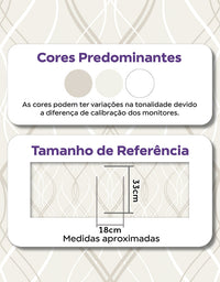 KIT DE 4 ROLOS - 3,00m x 50cm - Papel de Parede Adesivo Fine Lines Bege