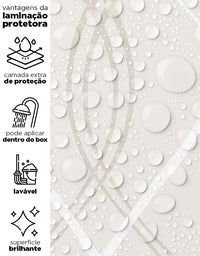 KIT DE 4 ROLOS - 3,00m x 50cm - Papel de Parede Adesivo Fine Lines Bege