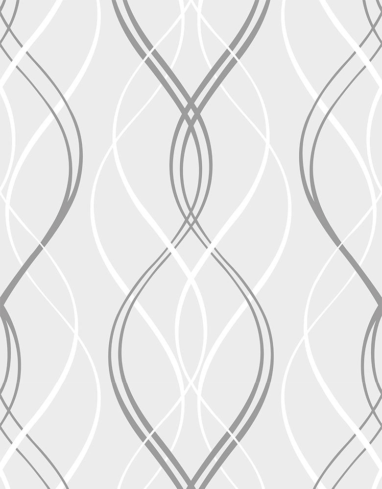 Papel de Parede Adesivo Fine Lines Cinza