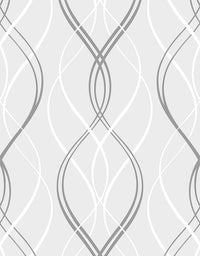 Papel de Parede Adesivo Fine Lines Cinza