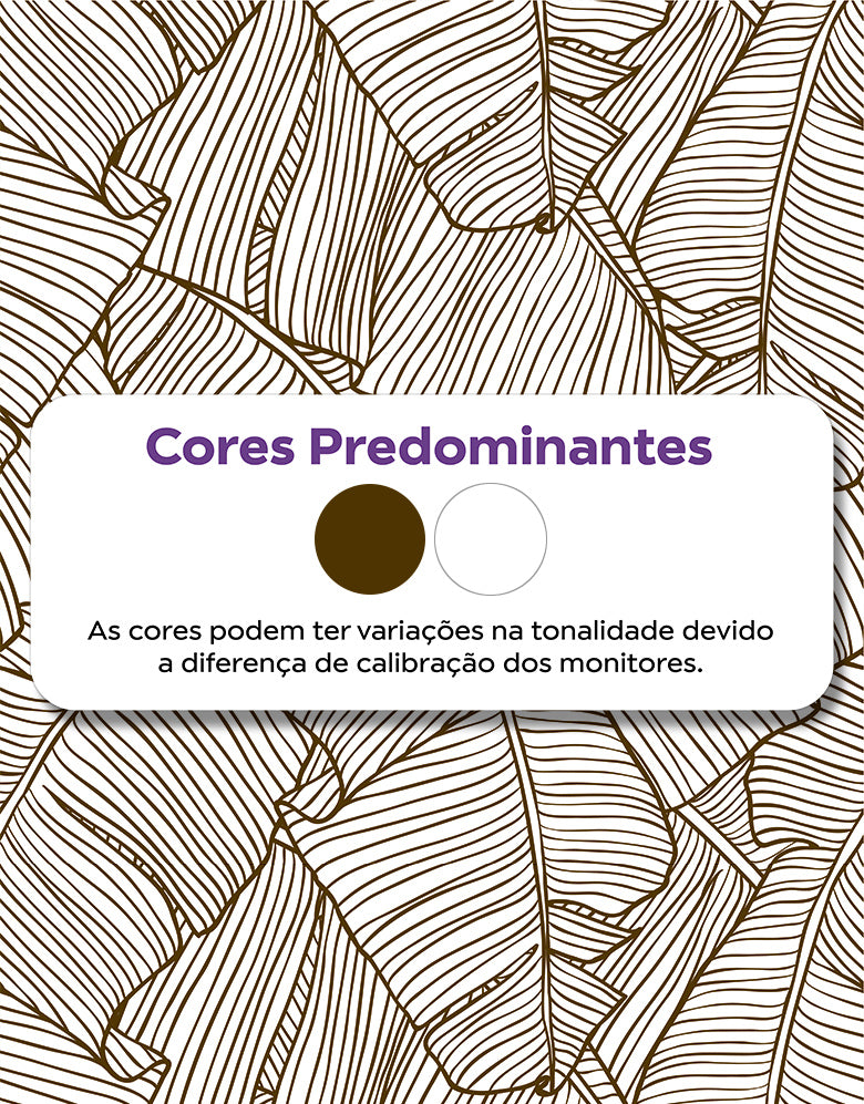 Papel De Parede Folha De Bananeira Marrom Adesivo