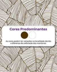 Papel De Parede Folha De Bananeira Marrom Adesivo 1,00m x 50cm