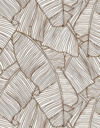 Papel De Parede Folha De Bananeira Marrom Adesivo 1,00m x 50cm