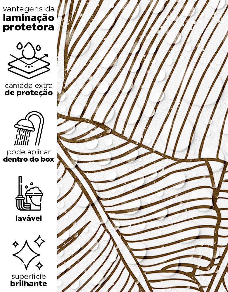 Papel De Parede Folha De Bananeira Marrom Adesivo