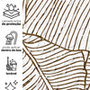 Papel De Parede Folha De Bananeira Marrom Adesivo 1,00m x 50cm