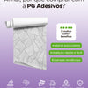 KIT DE 5 ROLOS - 2,50m x 50cm - Papel de Parede Adesivo Folha de Bananeira Cinza