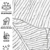KIT DE 5 ROLOS - 2,50m x 50cm - Papel de Parede Adesivo Folha de Bananeira Cinza