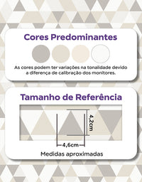 Papel de Parede Adesivo Triângulos Areia