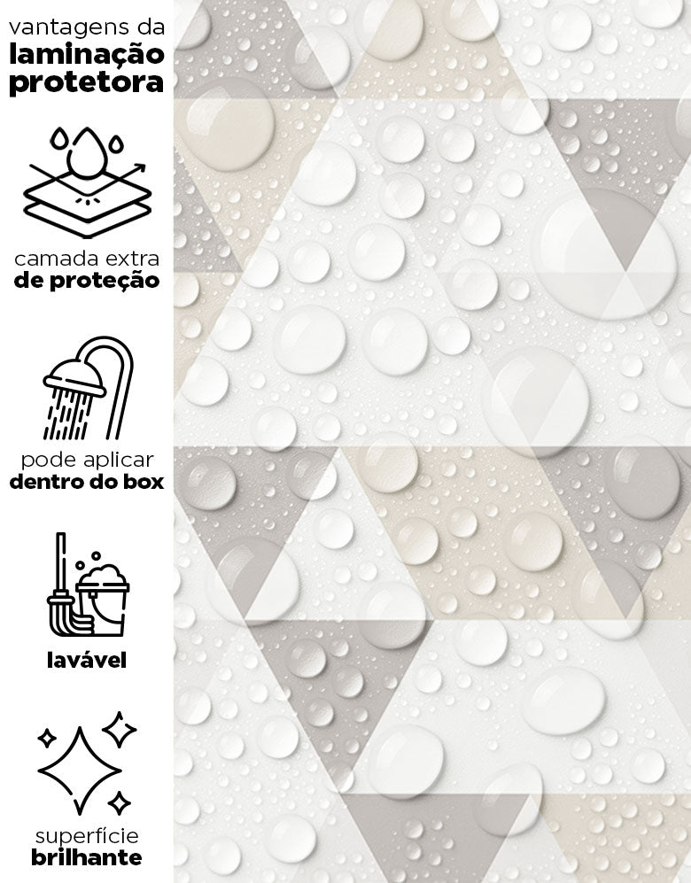 Papel de Parede Adesivo Triângulos Areia