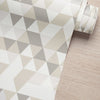 Papel de Parede Adesivo Triângulos Areia
