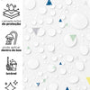 KIT DE 3 ROLOS - 3,00m x 50cm - Papel de Parede Adesivo Triângulos Baby