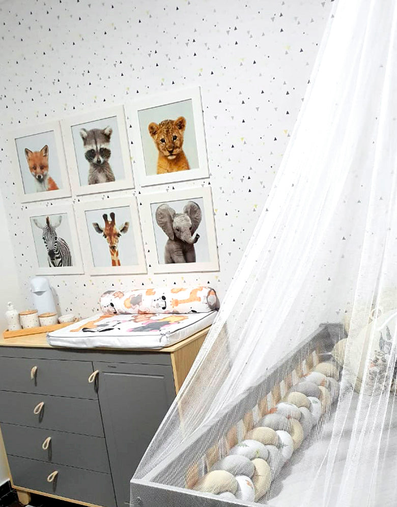 Papel de Parede Adesivo Triângulos Baby