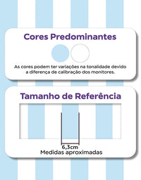 KIT DE 6 ROLOS - 1,50m x 50cm - Papel de Parede Adesivo Listras Azuis Claras