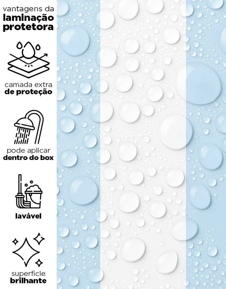 Papel de Parede Adesivo Listras Azuis Claras