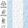 KIT DE 6 ROLOS - 1,50m x 50cm - Papel de Parede Adesivo Listras Azuis Claras