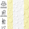 KIT DE 4 ROLOS - 3,00m x 50cm - Papel de Parede Adesivo Listras Amarelas