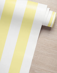 KIT DE 4 ROLOS - 3,00m x 50cm - Papel de Parede Adesivo Listras Amarelas