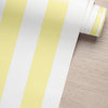 KIT DE 4 ROLOS - 3,00m x 50cm - Papel de Parede Adesivo Listras Amarelas