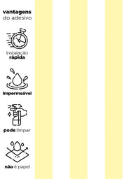 Papel de Parede Adesivo Listras Amarelas