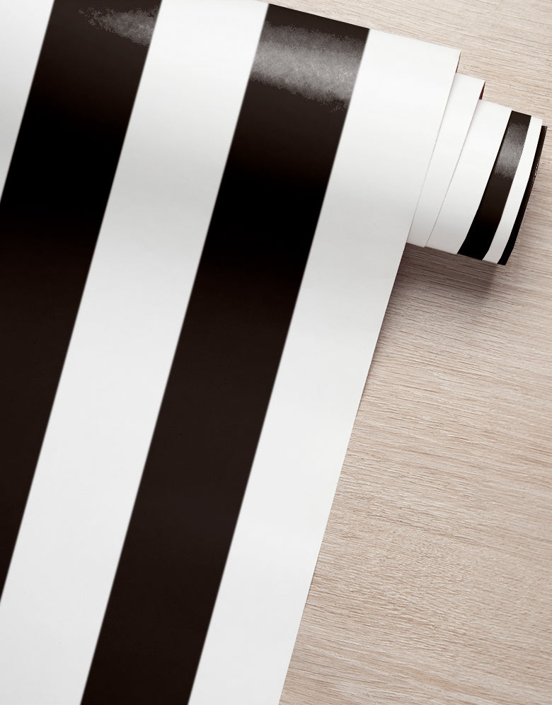 Papel de Parede Adesivo Listras Pretas