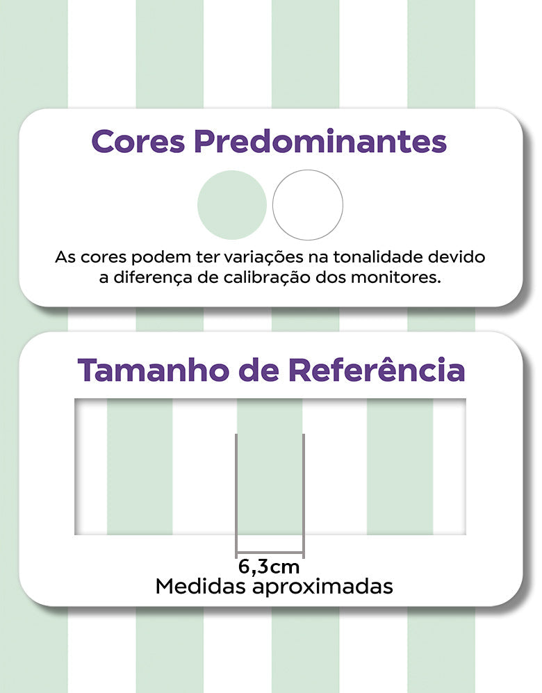 KIT DE 5 ROLOS - 2,50m x 50cm - Papel de Parede Adesivo Listras Verdes