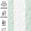 KIT DE 5 ROLOS - 2,50m x 50cm - Papel de Parede Adesivo Listras Verdes