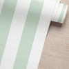 KIT DE 5 ROLOS - 2,50m x 50cm - Papel de Parede Adesivo Listras Verdes