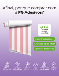 Papel de Parede Adesivo Listras Rosa
