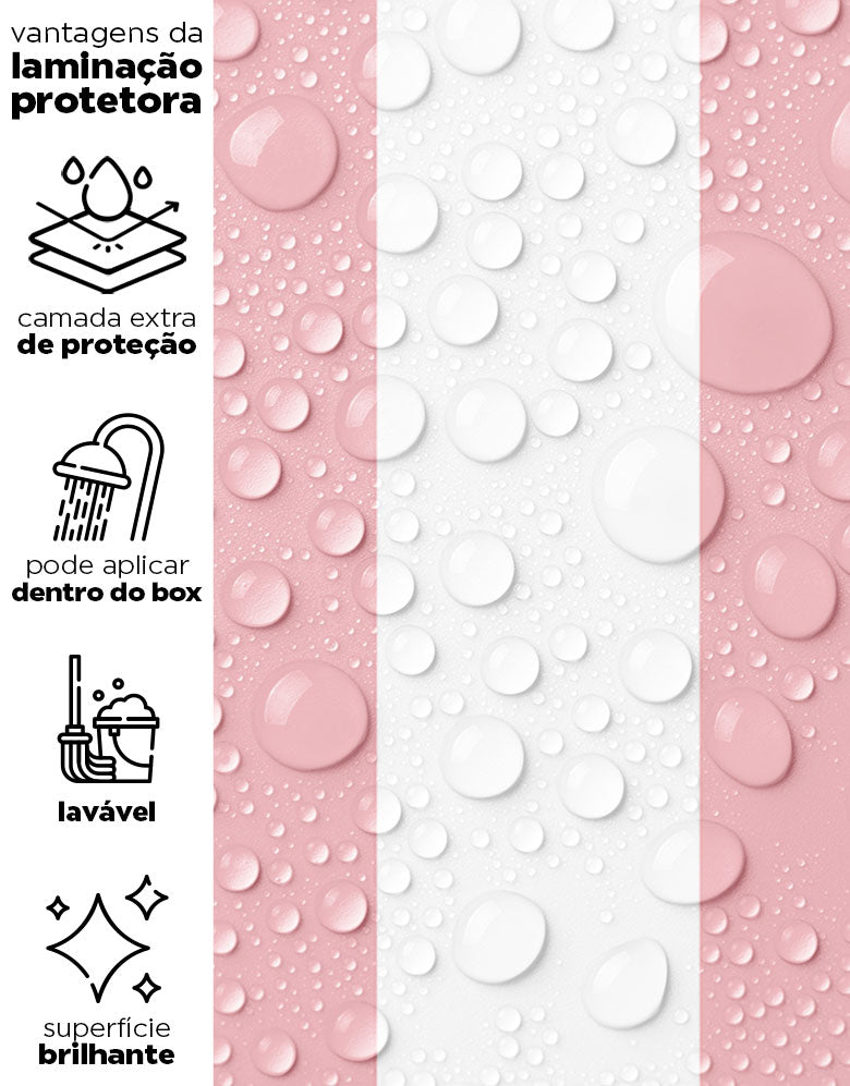 Papel de Parede Adesivo Listras Rosa