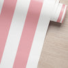 Papel de Parede Adesivo Listras Rosa