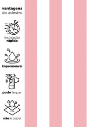 Papel de Parede Adesivo Listras Rosa