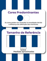 KIT DE 5 ROLOS - 1,50m x 50cm - Papel de Parede Adesivo Listras Azul Marinho