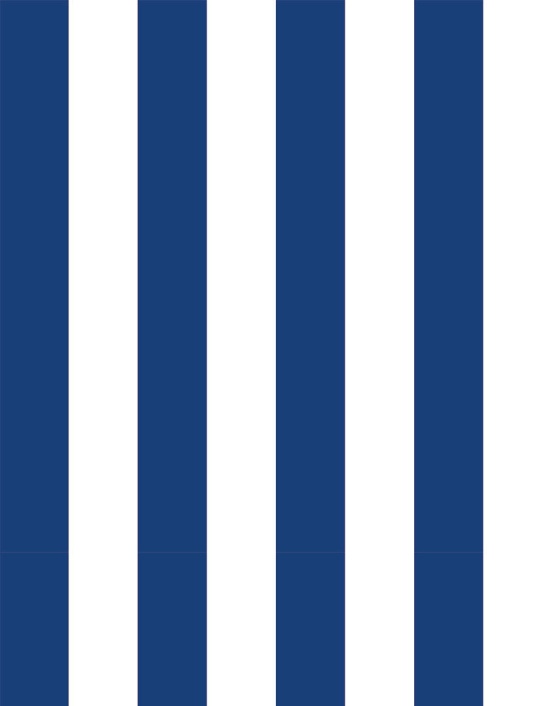 KIT DE 5 ROLOS - 1,50m x 50cm - Papel de Parede Adesivo Listras Azul Marinho