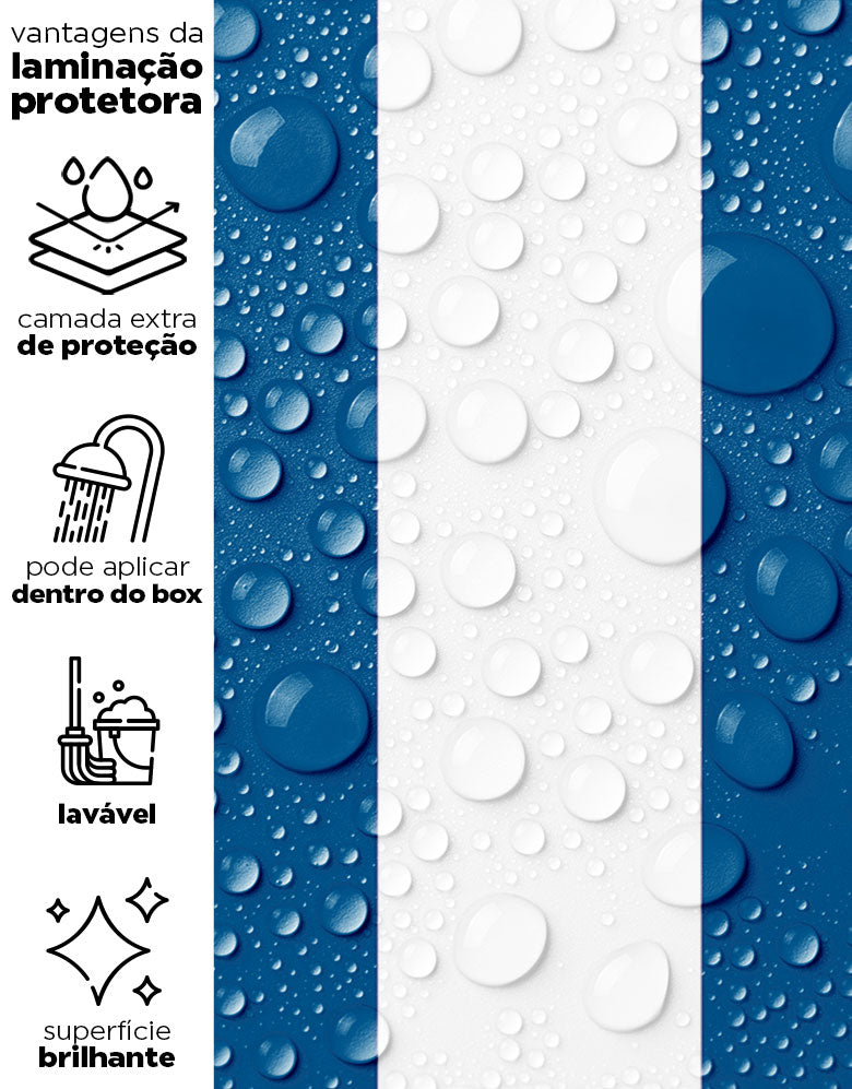 KIT DE 5 ROLOS - 1,50m x 50cm - Papel de Parede Adesivo Listras Azul Marinho