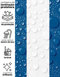 KIT DE 5 ROLOS - 1,50m x 50cm - Papel de Parede Adesivo Listras Azul Marinho
